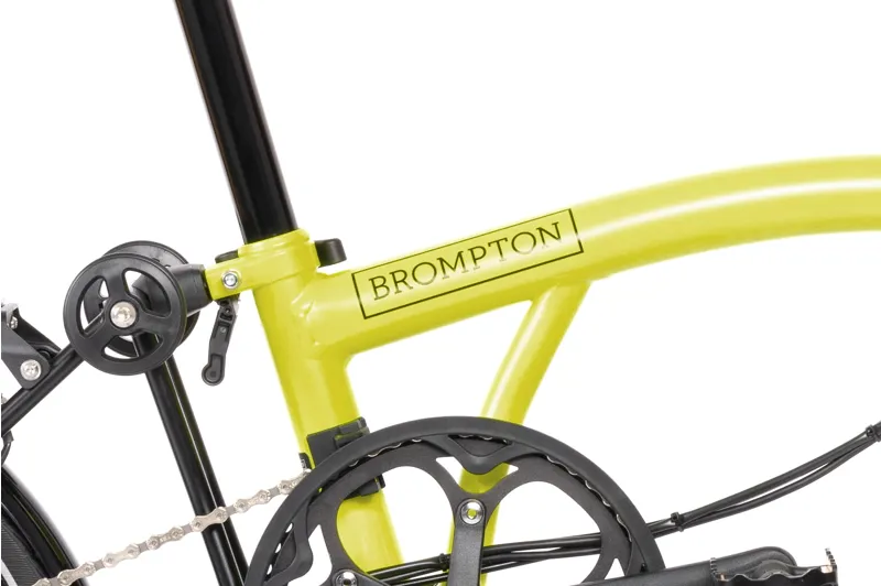 Brompton Electric C Line Urban High Bar 4 Speed Folding Bike 2024 in Yuzu Lime-3